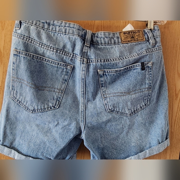 Distressed Light Blue Denim Shorts - Picture 2 of 6